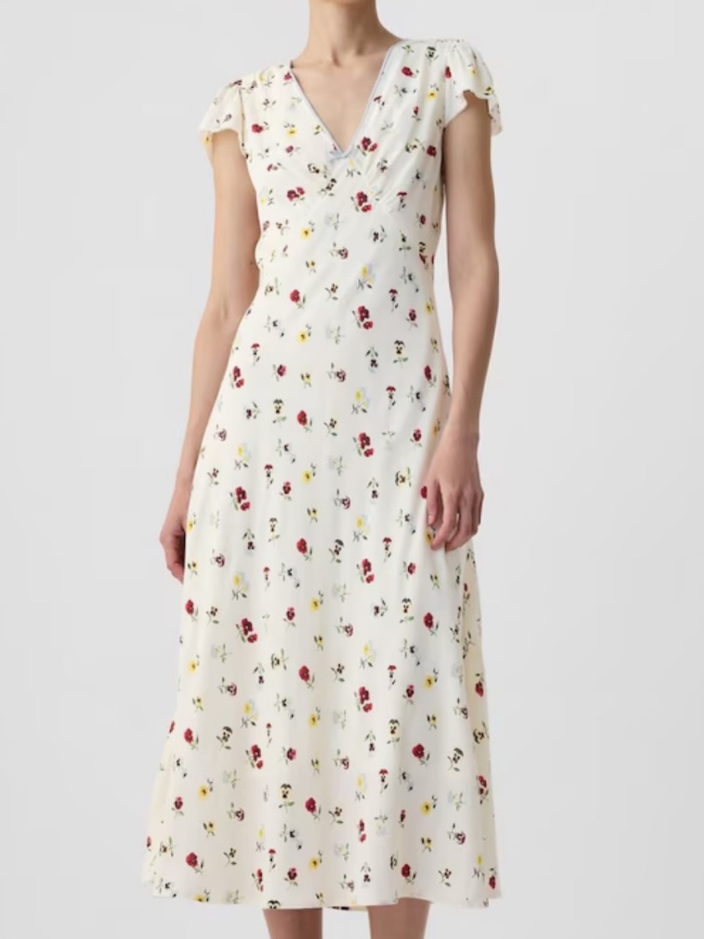 GAP x DOEN  Cream Floral Wrap Maxi Dress New with tags Brand new condition.